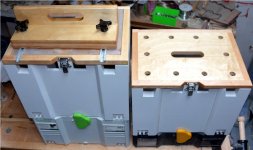 Home -made systainer 26 -Two finished systainers fasten on top of thier usual companion systai...JPG