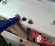 10mm mortises milled to 80mm deep setup.JPG